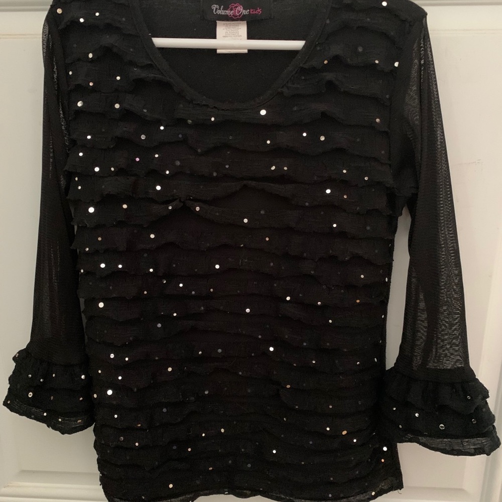 Girls sequined ‘glam’ blouse